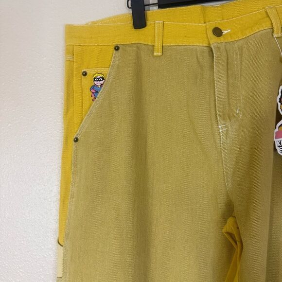 Superkid Yellow and Tan Men's Cargo Pants 36 - Picture 3 of 8